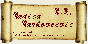 Nadica Markovčević vizit kartica